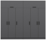 Riidekapp Kalune Design Kale 5176, antratsiit v., 270 cm x 52 cm x 235 cm