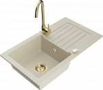 K&ouml;&ouml;givalamu Mexen Pablo 6510751010-69+670200-50+66911-50, graniit, 75 cm x 43 cm x 16.1 cm, kuldne/beež