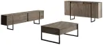 Elutoa m&ouml;&ouml;blikomplekt Kalune Design Luxe, sise, must v./p&auml;hklipuu v.