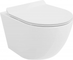 WC-pott, seinapealne Mexen Lena Rimless, kaanega, 360 mm x 480 mm