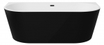 Vann, teisaldatav Besco Vica New B&W Matt, 80 cm x 170 cm x 60.5 cm, valge/must