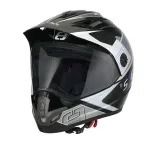 Mootorratta kiiver Speed X-Street, M, valge v./must v./hall v.