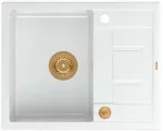 K&ouml;&ouml;givalamu Quadron Morgan 116, graniit, 62 cm x 50 cm x 21 cm, valge v./vask v.