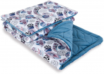 Lastele teki- ja padjakomplekts Ceba Baby Alas, 100 x 75 cm, sinine v./valge v.