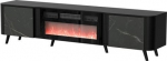 TV-laud Cama Meble Volare, must v./hall v., 200 cm x 39 cm x 49 cm