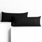Dekoratiivpadjap&uuml;&uuml;r Restilo Amber, must, 40 cm x 120 cm, 2 tk