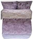 Voodipesukomplekt Rustilė Henna 6230, violetne, 200 x 200 cm