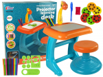 Joonistusprojektor, koos tarvikutega Lean Toys, sinine/oranž