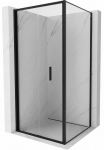 Du&scaron;ikabiin Mexen Exo 816-095-095-70-00, ruudukujuline, aluseta, 95 cm x 95 cm x 200 cm, must v./karastatud