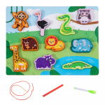 Magnetiline m&auml;ng, loomad Lean Toys String Interlacing, 1 cm, mitmev&auml;rviline, 10 tk
