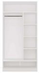 Riidekapp Openo 1W6P, valge v., 50 cm x 100 cm x 200 cm