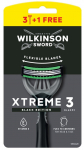 Raseerija, &uuml;hekordne Wilkinson Sword Xtreme 3 Black Edition Comfort, 4 tk