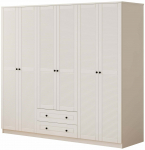 Riidekapp Kalune Design Diva Country, valge matt v., 52 cm x 210 cm x 184 cm