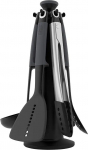 K&ouml;&ouml;giriistade komplekt, koos statiiviga Joseph Joseph Elevate Carousel, 21 cm, 35.3 cm, must v./hall v., 6 tk