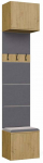 Riiuliga riidepuu Haga 1W, 238 cm, hall v./artisan oak