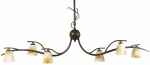 Valgusti lagi Candellux Lighting Mikado 36-84838, G9, 6 x 40 W, valge v. / must v.