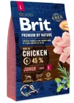Kuiv koeratoit Brit Premium By Nature Junior Large Chicken, 3 kg