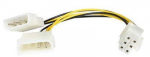 Adapter Gembird Power Adapter 6-pin PCIe 5.25'' x 2, PCI Express 6-pin, must v.