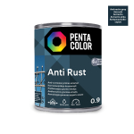 Emailv&auml;rv, korrosioonivastane metallkonstruktsioonidele Pentacolor Anti Rust, pooll&auml;ikiv, 0.9 l, antratsiit v.