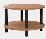 Kohvilaud Kalune Design Roby, must v./m&auml;nd v., 70 cm x 70 cm x 43.7 cm