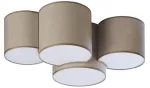 Valgusti lagi TK Lighting Mona Nature 4 6592, E27, 4 x 15 W, pruun v. / valge v.