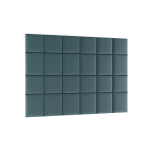 Dekoratiivsed tekstiilist seinapaneelid Quadratta, 180 cm x 240 cm, 3.5 cm, sinine v., 24 tk