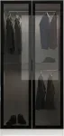 Riidekapp Kalune Design Kale Glass 210, valge v./must v., 90 cm x 52 cm x 210 cm