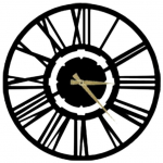 Kellaaeg Wallity Net 826PIR2063, must v., 50 cm x 50 cm