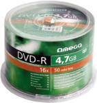 Andmekandja Omega DVD-R 4.7 GB 16x, 4.7 GB, 50tk