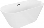 Vann, teisaldatav Mexen Flavia, 75 cm x 170 cm x 60 cm, ovaalne, valge/must