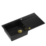 K&ouml;&ouml;givalamu Quadron Evan 146 XL, graniit, 100 cm x 50 cm x 21 cm, kuldne v./must v.
