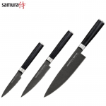 K&ouml;&ouml;ginugade komplekt Samura MO-V Stonewash Set 3x universal knives (Chefs, Univesal, Paring), 3 tk