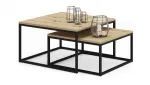 Kohvilaudade komplekt ADRK Kama 2In1, pruun v./must v., 65 - 75 cm, 2 tk