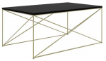 Kohvilaud ADRK Dante, kuldne v./must v., 100 cm x 60 cm x 43 cm