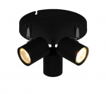 Valgusti kohtvalgusti Okko Safi GU13014D-3R BLK, GU10, 3 x 5 W, must v.