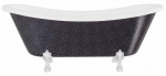 Vann, teisaldatav Besco Amelia Glam, 190 cm x 77 cm x 69 cm, ovaalne, kroom/grafiit