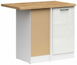 Nurgak&ouml;&ouml;gikapp Junona Line, valge v./gold craft oak v./chalk gloss v., 45 cm x 78.5 cm x 85.7 cm