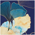 Pabersalvr&auml;tikud PAW Stylish Ginko Accents, 33 cm x 33 cm, sinine v., 20 tk