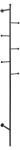 Kahjustatud pakendiga toode. Riidestange Aspen 99070, 171.2 cm, must v.