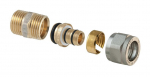 Lahtik&auml;iv keermestatud otsak TDM Brass 1430, 20mm x 3/4", messing/nikkel