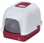 Suletud kassitualett Europet Bernina Medio Bordo, valge/punane, 56 cm x 43 cm x 40 cm