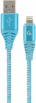 Juhe Gembird USB To Lightning Premium Cotton Braided USB 2.0, Apple Lightning, 1 m, sinine v./valge v.