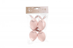 Dekoratsioon Hanging Egg With Bunn, roosa, 4 tk