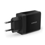Telefoni laadija Anker, USB/AC, must v., 24 W