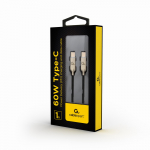 Laadimisjuhe Gembird CC-USB2PD60-CMCM-1M, USB Type C, must v.