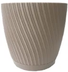 Lillepott Form Plastic Mika 190 10489429, pol&uuml;prop&uuml;leen (pp), &Oslash; 19 cm, pruun v.