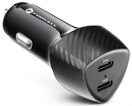 Auto laadija Forcell CC50-2C Dual USB-C, 2 x USB-C, must v., 40 W