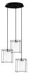 Valgusti rippuv Opviq Swank 702-S2 521SHN3388, E27, 3 x 40 W, valge v./must v. / must v.