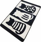 Vannitoa p&otilde;randamatt Foutastic Meo 359CHL5379, valge/must, 120 cm x 70 cm