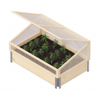 Mini kasvuhoone Upyard Natural, 120 cm x 80 cm x 40 cm